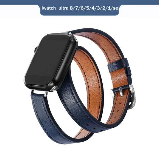Double Tour Leather Band for Apple Watch - Strap Shack