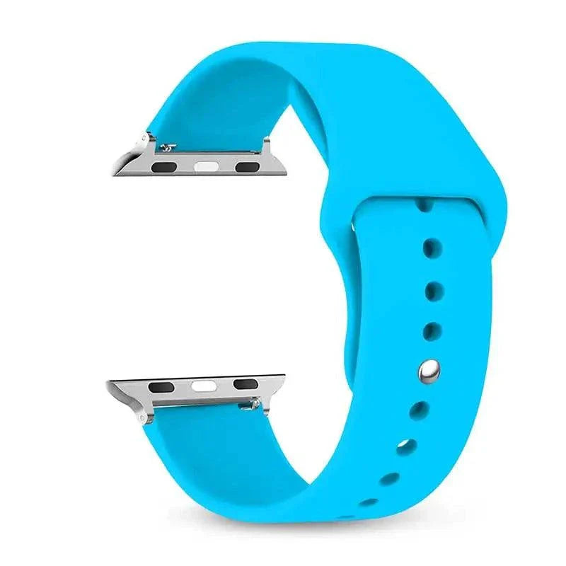 Silicone Apple Watch Band 38mm to 49mm Compatible with Series 8 7 6 5 4 3 SE - Strap Shack