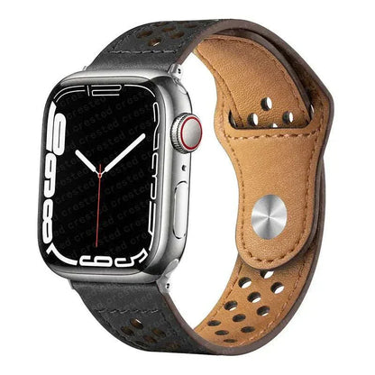 Leather Watch Band For Apple Watch 38mm 40mm 41mm 42mm 44mm 45mm 46mm 49mm - Strap Shack