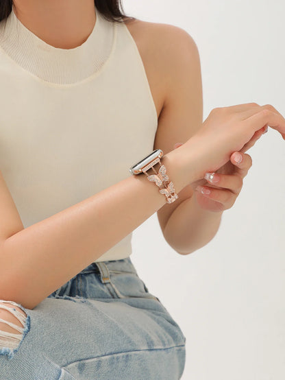 Metal Strap For Apple Watch Bling Butterfly Bracelet Chain 40mm 41mm 45mm 49mm - Strap Shack