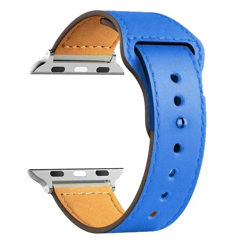 Leather Apple Watch Bands 38mm to 49mm Compatible with Series 3 9 Ultra 2 SE - Strap Shack