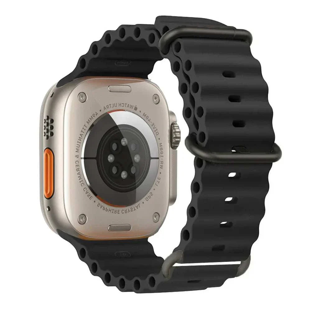 Ocean Band Silicone Watch Strap For Apple Watch Ultra Series 7 8 9 SE 40mm - Strap Shack
