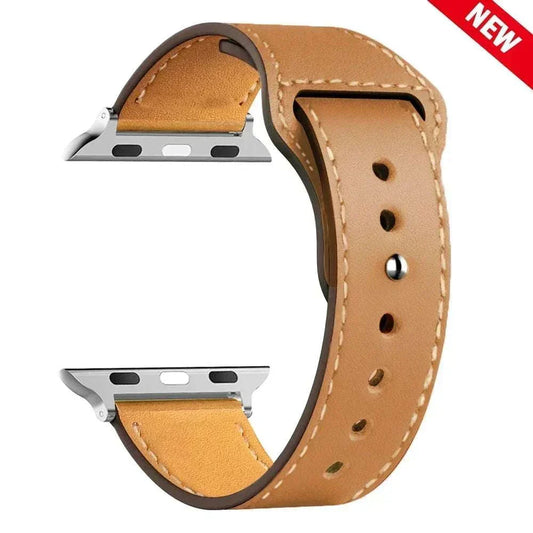 Leather Apple Watch Bands 38mm to 49mm Compatible with Series 3 9 Ultra 2 SE - Strap Shack