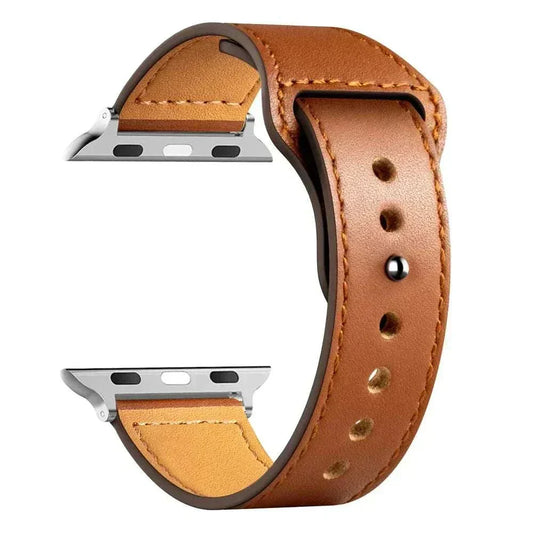 Leather Apple Watch Bands 38mm to 49mm Compatible with Series 3 9 Ultra 2 SE - Strap Shack
