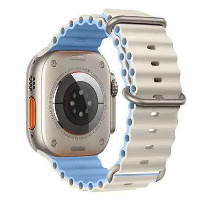 Ocean Band Silicone Watch Strap For Apple Watch Ultra Series 7 8 9 SE 40mm - Strap Shack