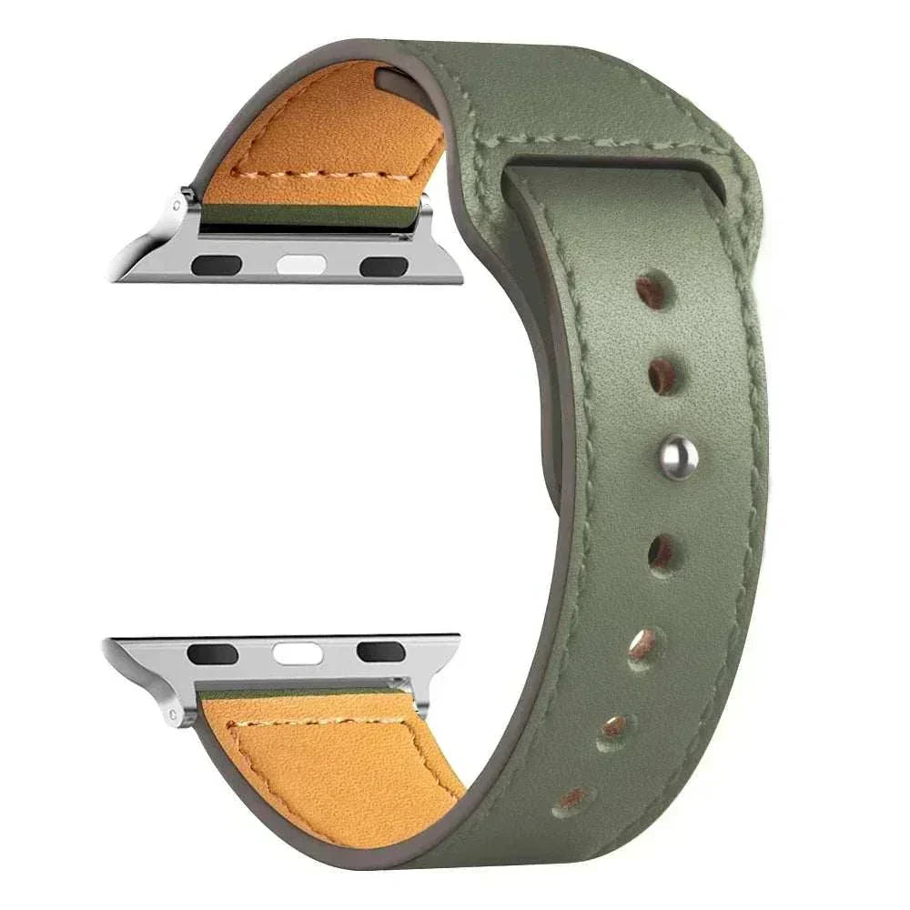 Leather Apple Watch Bands 38mm to 49mm Compatible with Series 3 9 Ultra 2 SE - Strap Shack