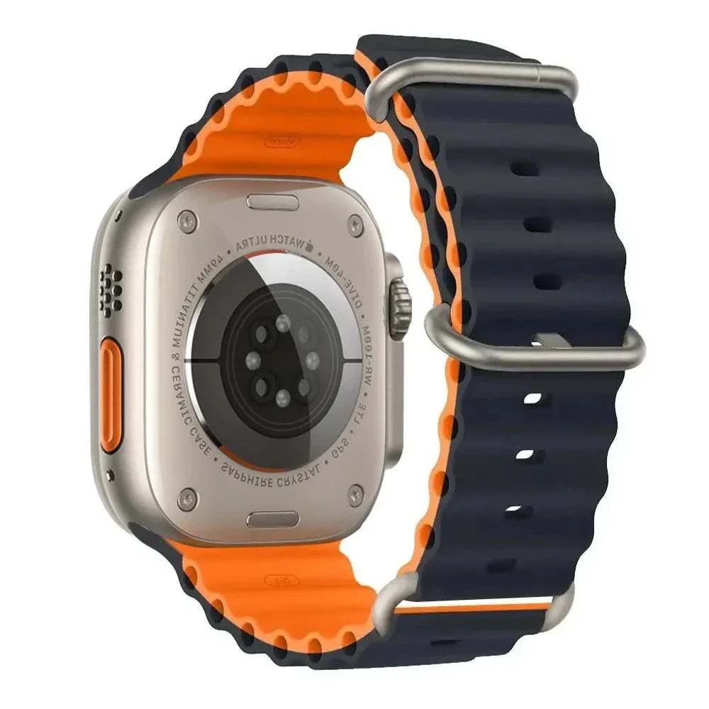 Ocean Band Silicone Watch Strap For Apple Watch Ultra Series 7 8 9 SE 40mm - Strap Shack