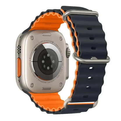 Ocean Band Silicone Watch Strap For Apple Watch Ultra Series 7 8 9 SE 40mm - Strap Shack