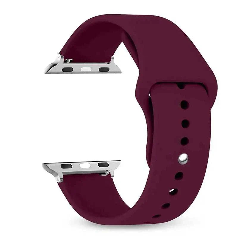 Silicone Apple Watch Band 38mm to 49mm Compatible with Series 8 7 6 5 4 3 SE - Strap Shack