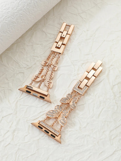 Metal Strap For Apple Watch Bling Butterfly Bracelet Chain 40mm 41mm 45mm 49mm - Strap Shack