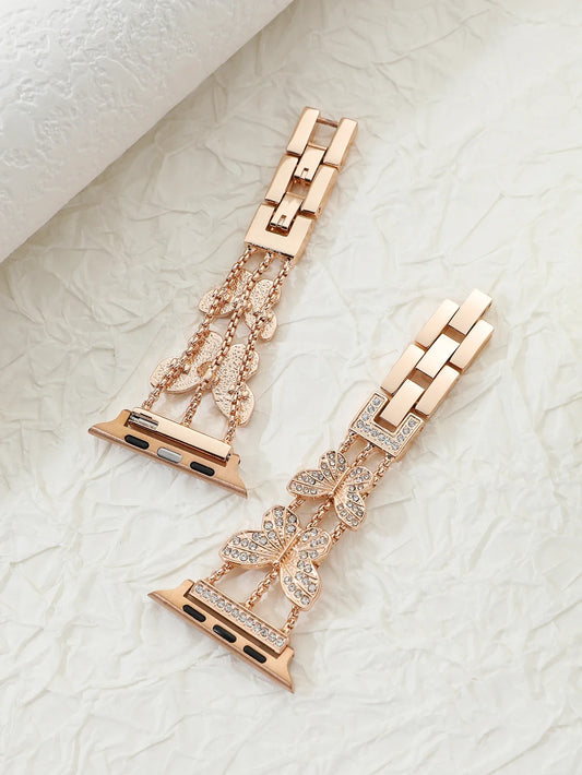 Metal Strap For Apple Watch Bling Butterfly Bracelet Chain 40mm 41mm 45mm 49mm - Strap Shack