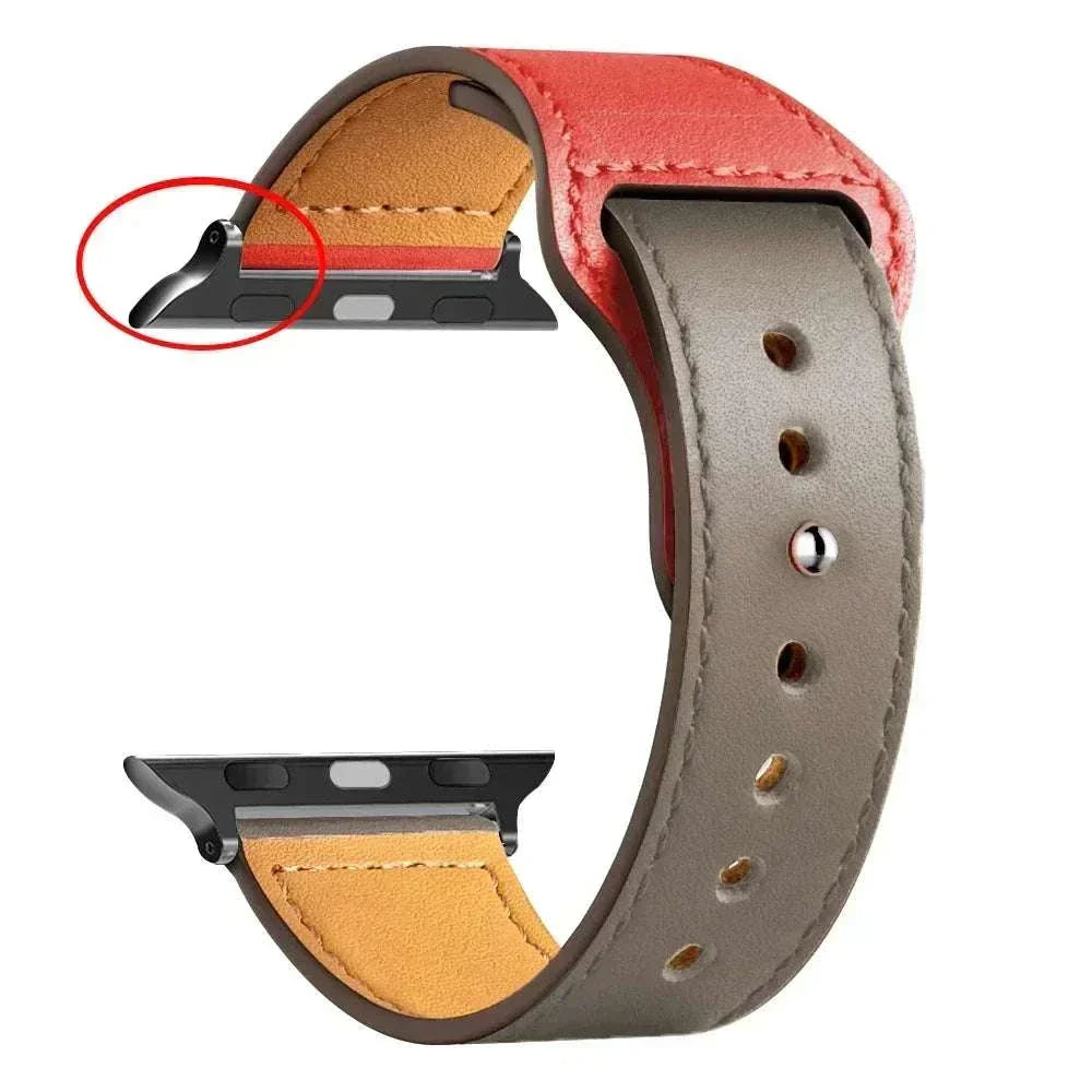 Leather Apple Watch Bands 38mm to 49mm Compatible with Series 3 9 Ultra 2 SE - Strap Shack