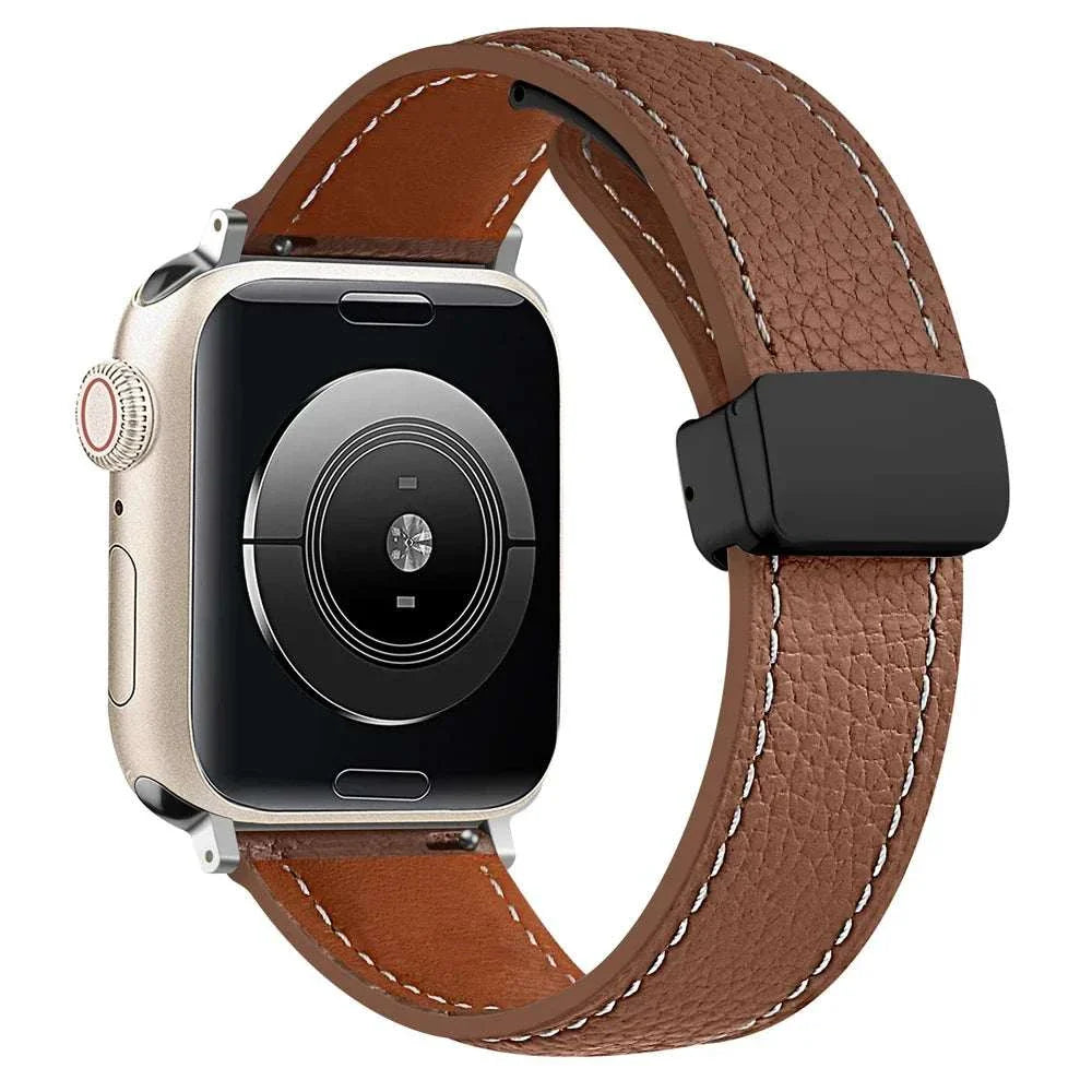 Leather Watch Band For Apple Watch Ultra 2 And Series 9 8 7 6 5 SE - Strap Shack