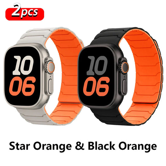 Magnetic Silicone Apple Watch Band 38mm To 46mm Universal Fit - Strap Shack