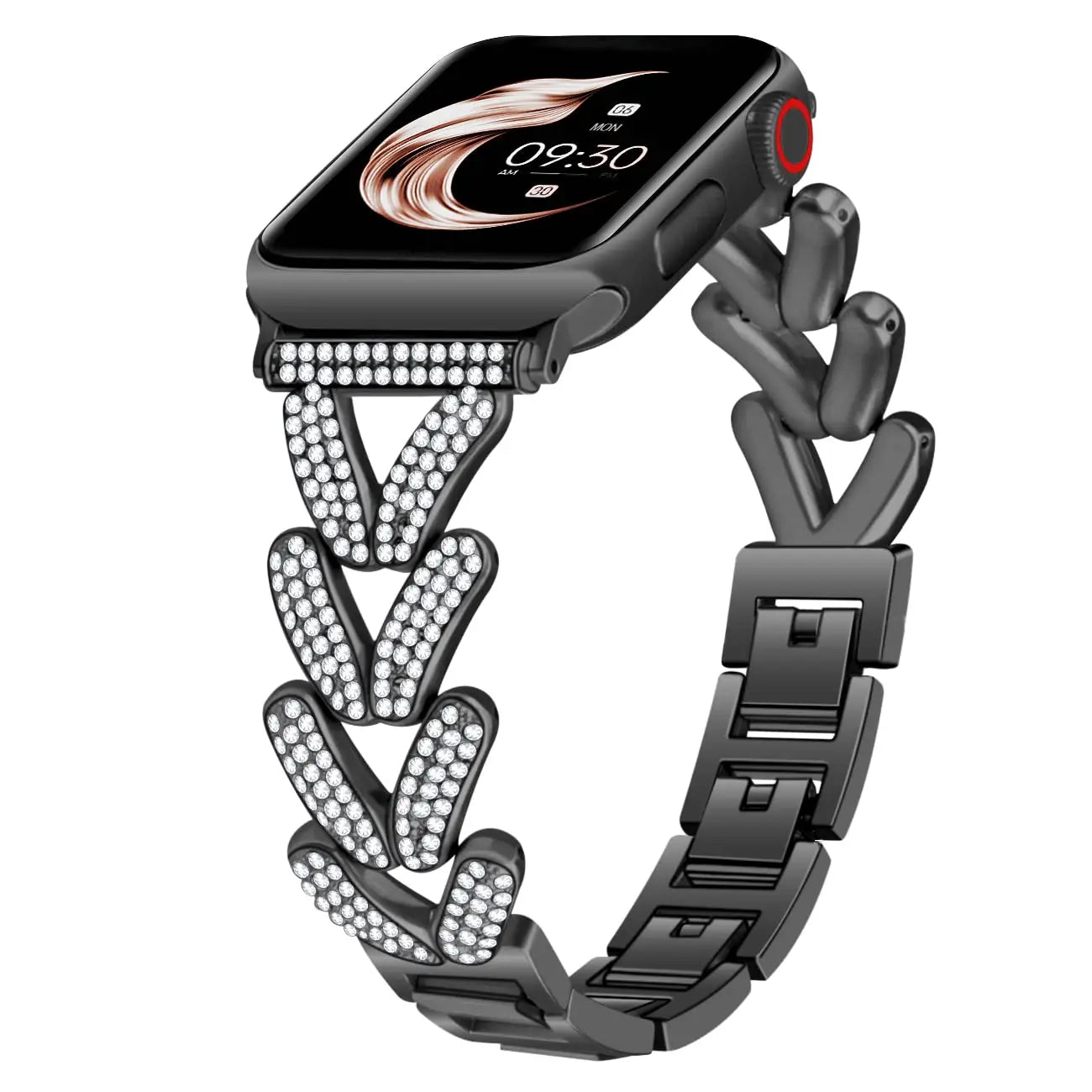 Bling Diamond Stainless Steel Apple Watch Band 38mm to 49mm Bracelet - Strap Shack