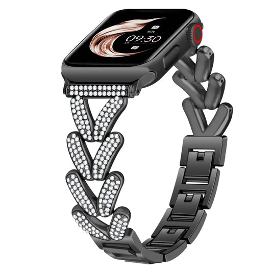 Bling Diamond Stainless Steel Apple Watch Band 38mm to 49mm Bracelet - Strap Shack