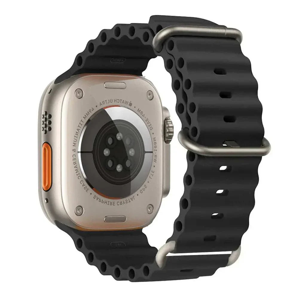 Ocean Band Silicone Watch Strap For Apple Watch Ultra Series 7 8 9 SE 40mm - Strap Shack