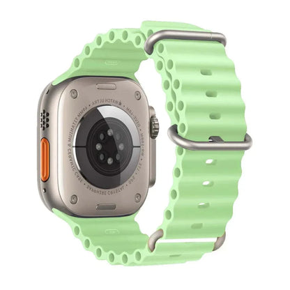 Ocean Band Silicone Watch Strap For Apple Watch Ultra Series 7 8 9 SE 40mm - Strap Shack