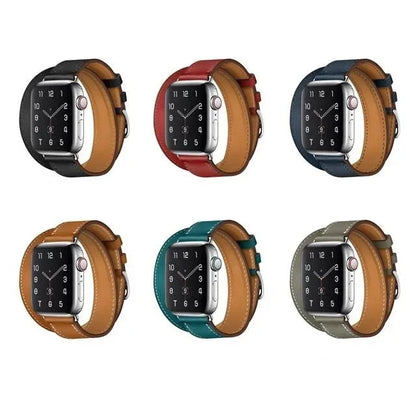 MetroLoop Double-Wrap Leather Apple Watch Strap