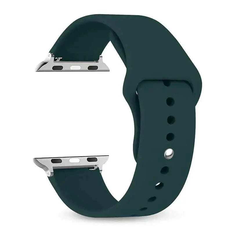 Silicone Apple Watch Band 38mm to 49mm Compatible with Series 8 7 6 5 4 3 SE - Strap Shack