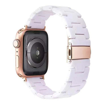 Aurora™ premium resin Apple Watch band with unique marbled patterns and polished finish