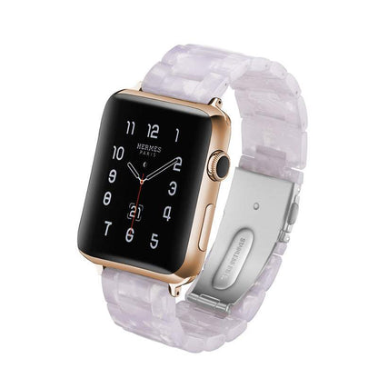 Aurora premium resin Apple Watch band with unique marbled patterns and polished finish