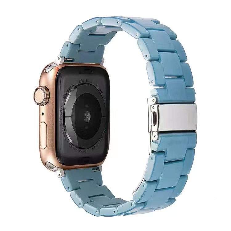 Aurora premium Apple Resin Watch Bands with unique marbled patterns and polished resin finish